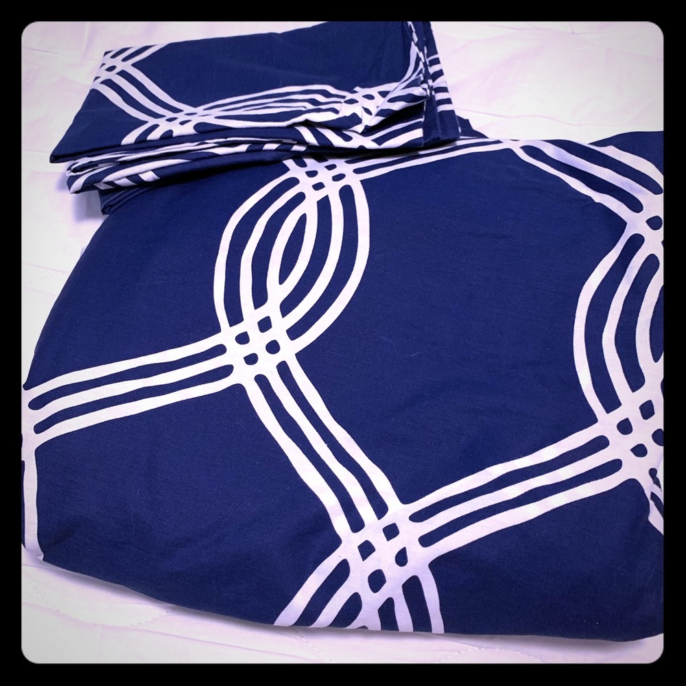Pottery Barn Queen duvet and 2 shams